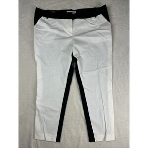 Womens Ankle Length Ava Viv Black White Trousers Pants Size 20W 27L With Tags